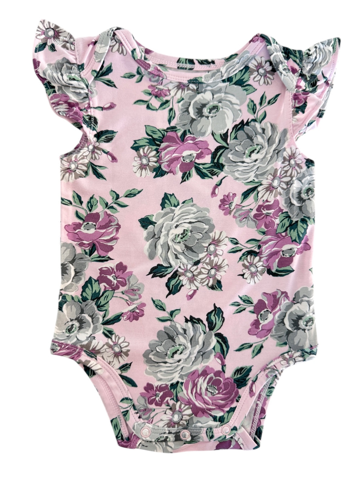 Ruffle Sleeve Bodysuit, Blissful Blossoms