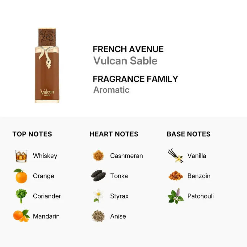Vulcan Sable By French Avenue For Unisex 3.4oz EDP Spray