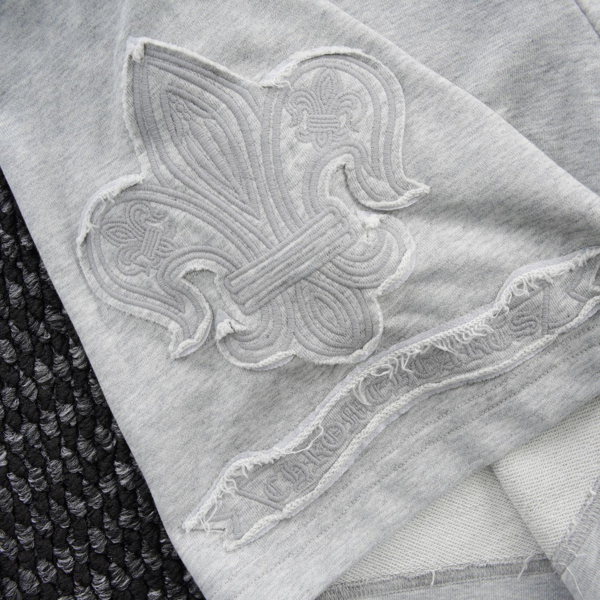 Chrome Hearts Tonal Sanskrit Cross Embroidered Shorts — detail