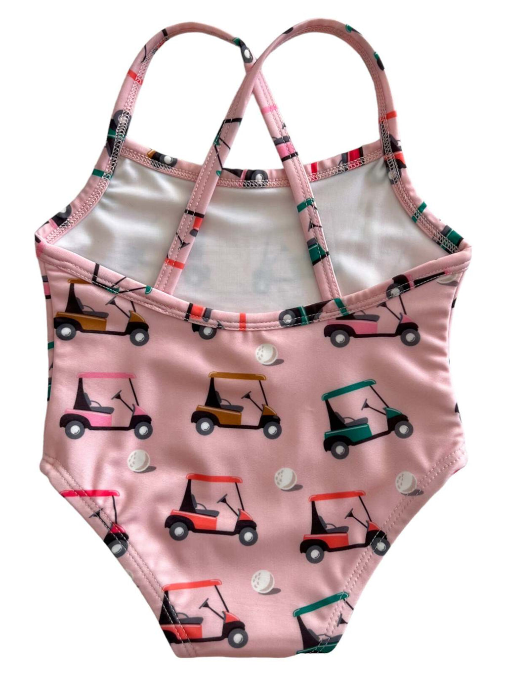 Pink Golf Cart / Marina Swimsuit / UPF 50+