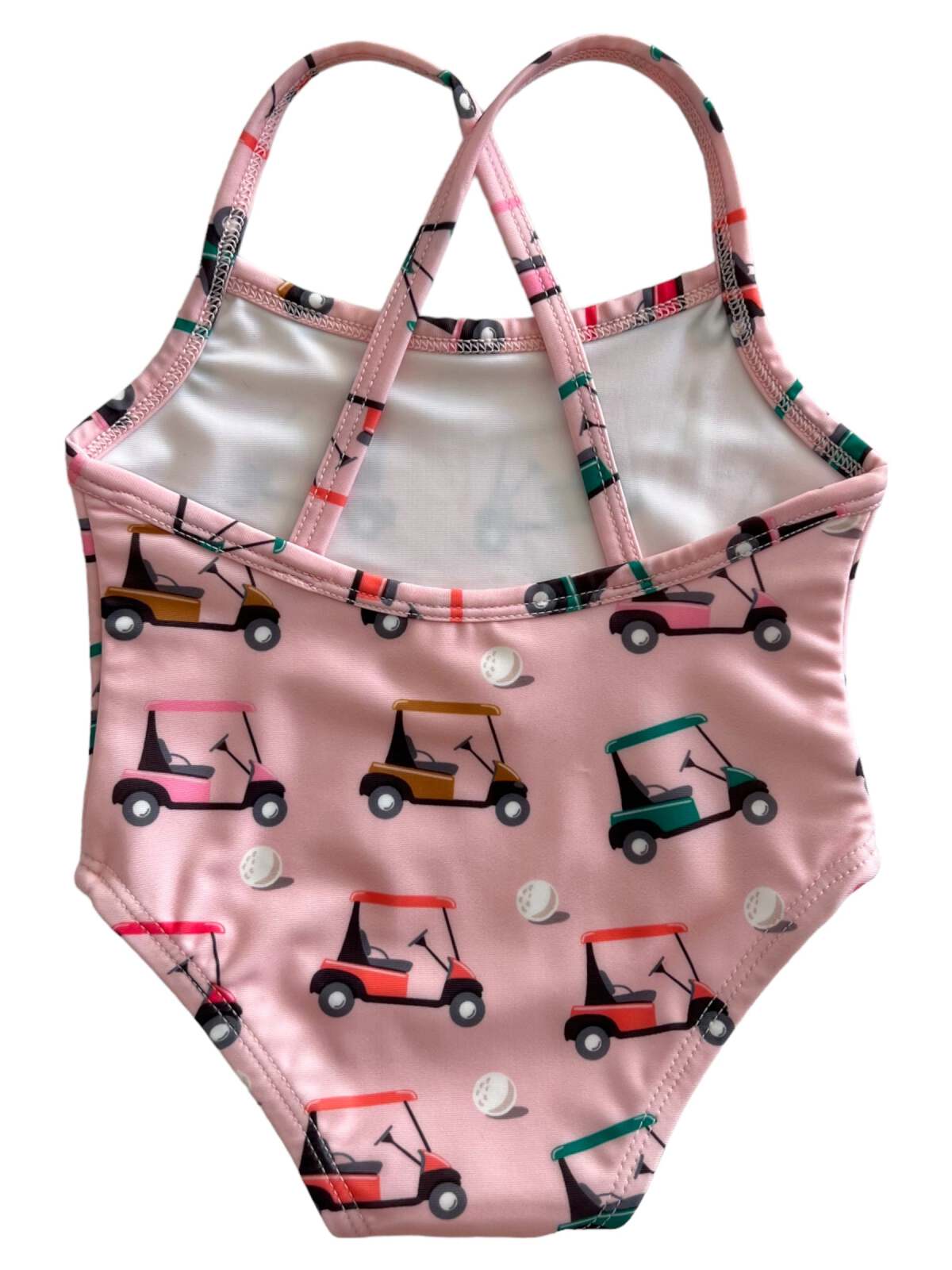 Pink Golf Cart / Marina Swimsuit / UPF 50+