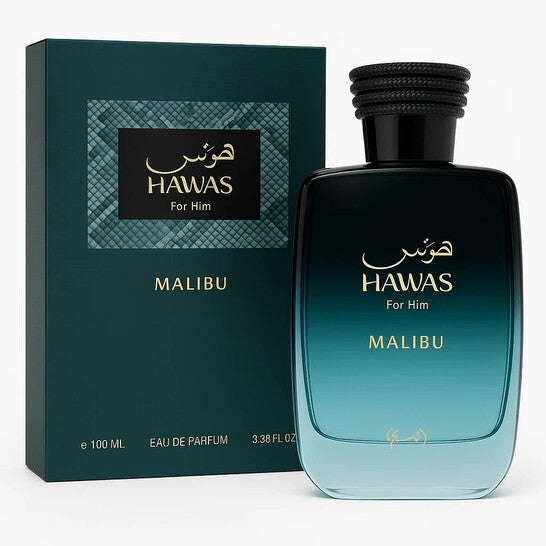 Hawas for Him Malibu Eau De Parfum Spray by Rasasi 100ml/3.38oz
