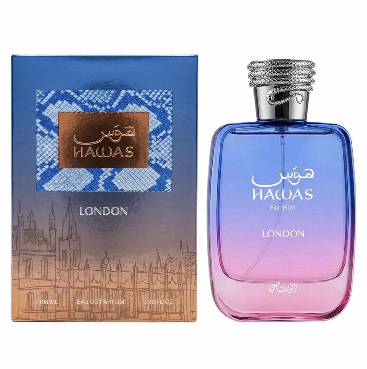 Hawas London for Him Eau De Parfum Spray by Rasasi 100ml/3.4oz