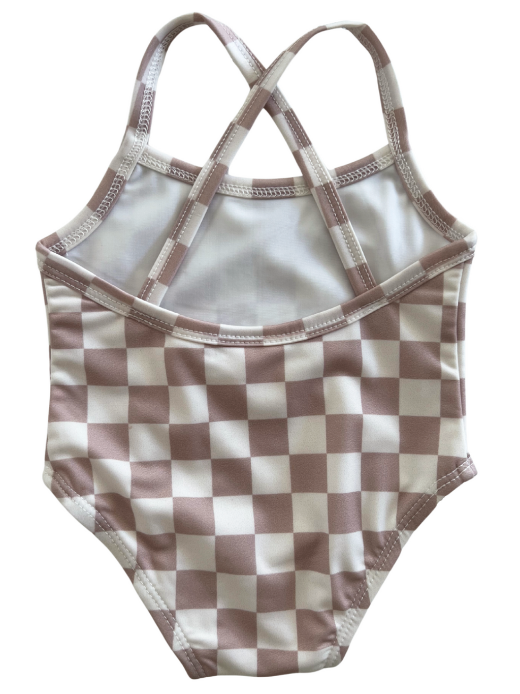 Tiramisu Checkerboard / Marina Swimsuit / UPF 50+